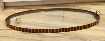 An early 20th century rosewood and satinwood banded glass tray**CONDITION REPORT**PLEASE NOTE:-