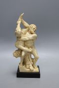 After the antique, a resin model of Hercules and Diomedes, 25cm**CONDITION REPORT**PLEASE NOTE:-