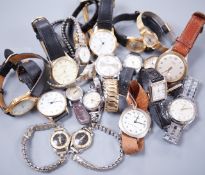 Seven assorted gentleman's wrist watches including steel Ingersoll and steel Technics, Adano and