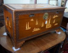 A Chinese camphorwood trunk, length 104cm, depth 53cm, height 58cm**CONDITION REPORT**PLEASE