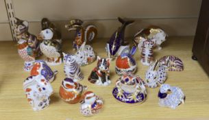 A collection of 20 Royal Crown Derby Imari animal and bird paperweights**CONDITION REPORT**Two