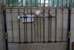 A Victorian style wrought iron headboard, width 180cm, height 163cm**CONDITION REPORT**PLEASE NOTE:-