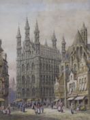Henry Schafer (1854-1915), watercolour, Louvain, Belgium, signed, 44 x 34cm**CONDITION REPORT**