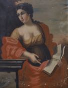 After Giovanni Francesco Romanelli (1610-1662), oil on canvas, 'The Cumaean Sybil', 52 x 41cm,