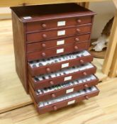 Entomology - A collection of World beetle specimens in a chest of eight drawers, 54.5 cm high, 48 cm