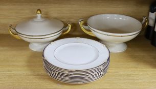 Ten Wedgwood Cavendish dinner plates and two Bavarian porcelain tureens**CONDITION REPORT**PLEASE