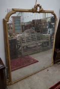 A Victorian giltwood and gesso overmantel mirror, width 126cm, height 153cm**CONDITION REPORT**