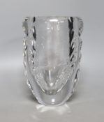 A French heavy moulded art glass vase, 21cm**CONDITION REPORT**PLEASE NOTE:- Prospective buyers
