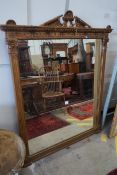 A Victorian giltwood and gesso overmantel mirror, width 119cm, height 151cm**CONDITION REPORT**