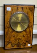 An inlaid walnut framed aneroid barometer, width 32cm, height 48cm**CONDITION REPORT**PLEASE