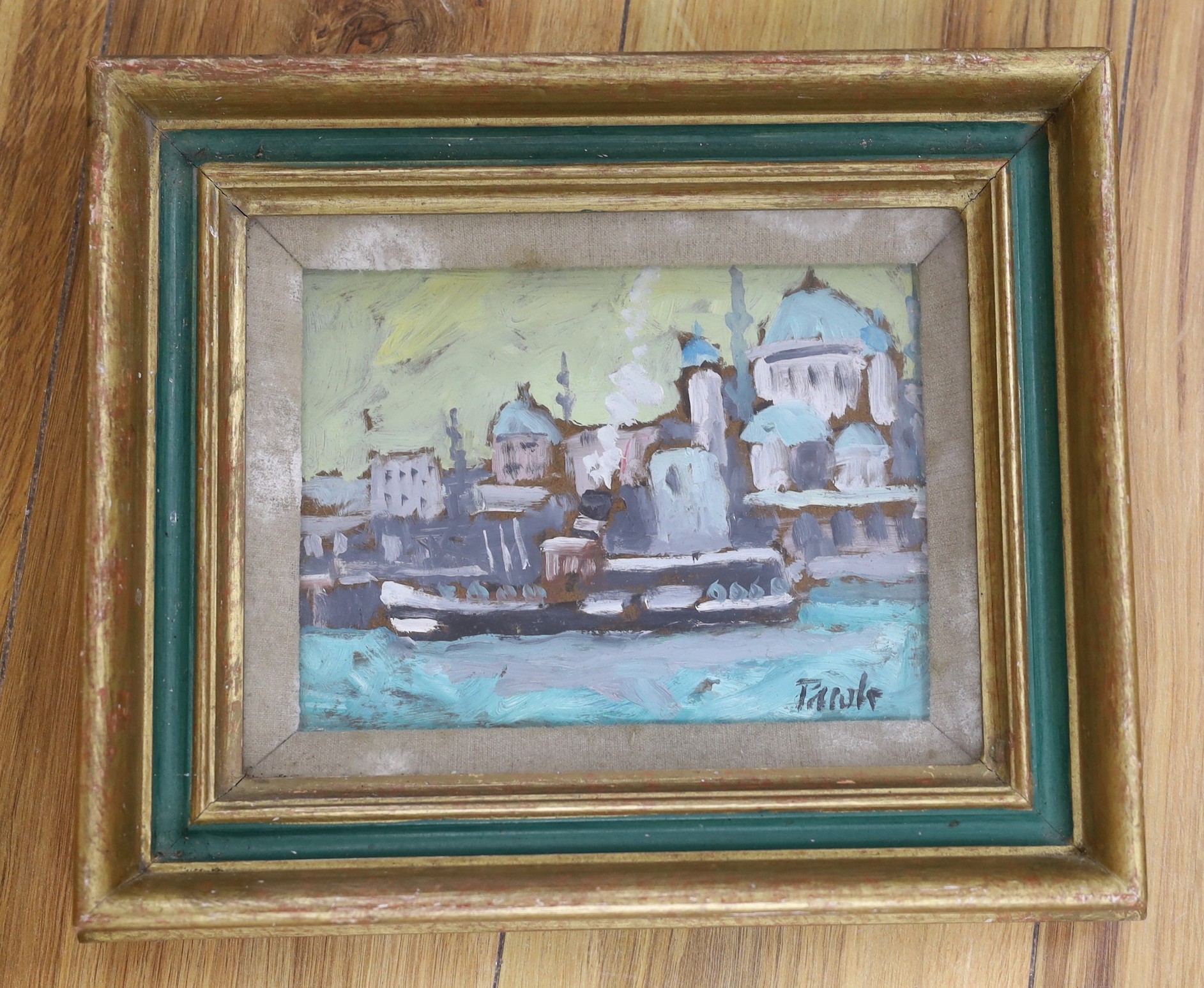 John Pawle (1915-2010), oil on board, 'Istanbul', signed, dated 1989 verso, 14 x 19cm**CONDITION - Image 2 of 4