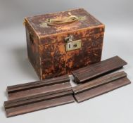 A leather boxed mahjong game