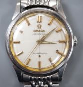 A gentleman's early 1960's stainless steel Omega Constellation automatic chronometer wrist watch, on