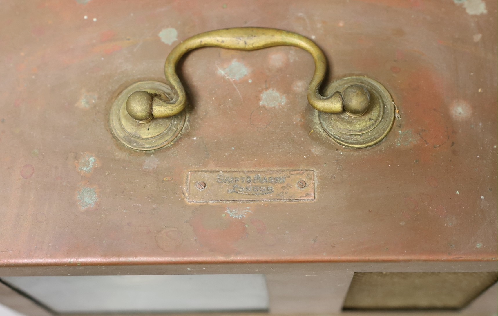 A copper cased barograph by Short & Mason, 26cm wide - Image 3 of 3