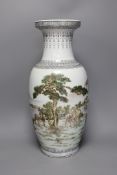 A Chinese baluster ‘eight horses’ vase,47 cms high,
