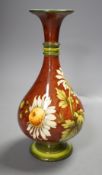 A Doulton Lambeth faience bottle vase, c.1885, 21cm
