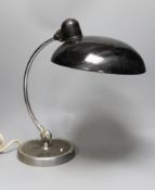 A 1930's ‘Kaiser Original’, chromium adjustable desk lamp,46 cms high