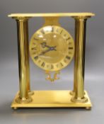 A contemporary Hour Lavigne gilt metal cased quartz mantel clock