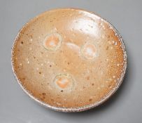 Phil Rogers (1951-2020) circular footed stoneware dish, 16cm