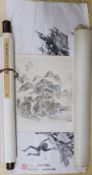 A Chinese scroll painting etc.