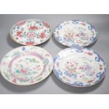 A pair of 18th century Chinese export plates and two others