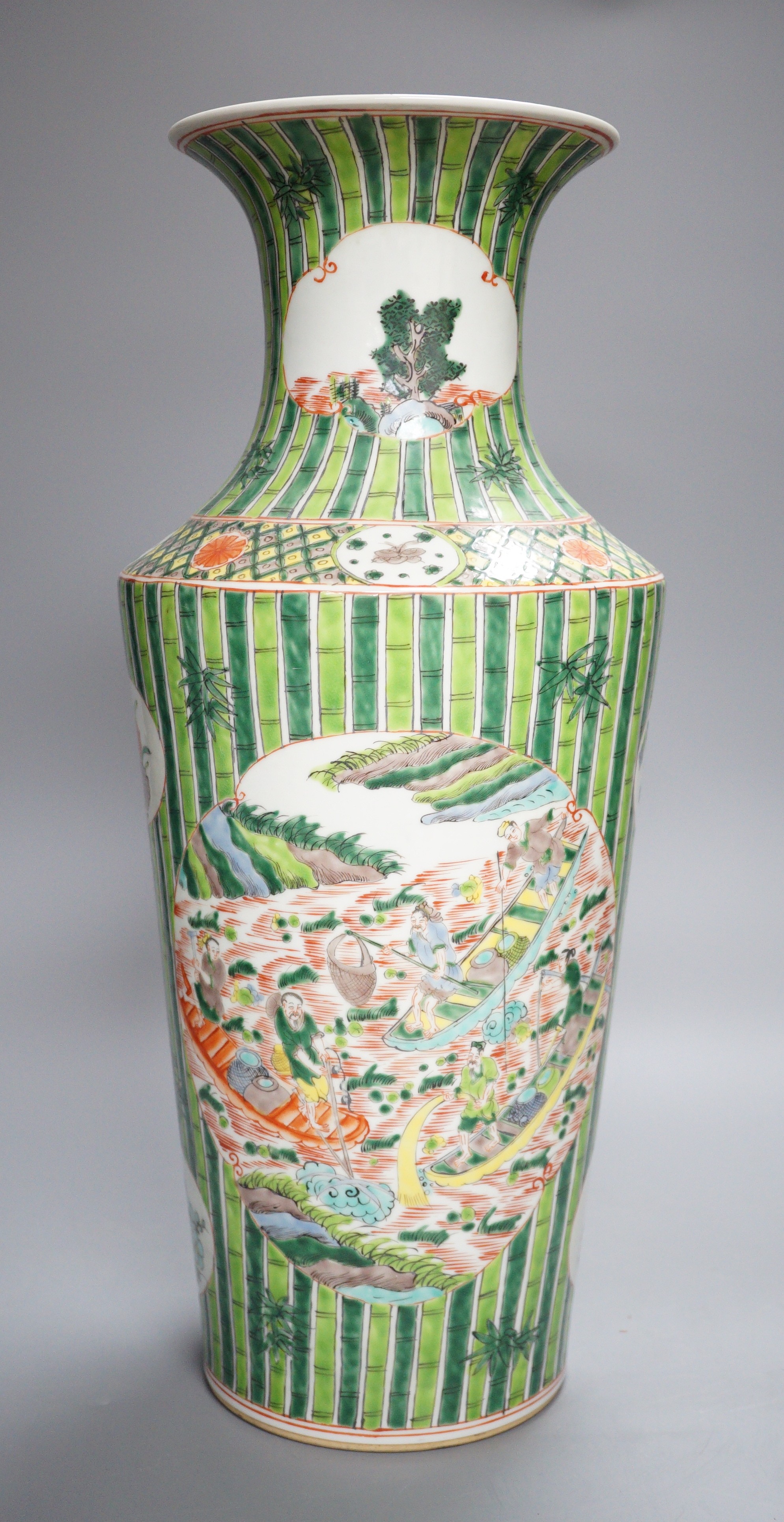 A 20th century Chinese figural vase, 44cm