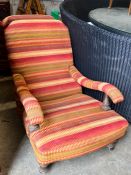A pair of John Sankey open armchairs, width 70cm, depth 100cm, height 80cm