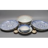 A selection of various Oriental ceramics, to include an 18th century Chinese export bowl with a