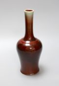 A Chinese sang de boeuf vase, 23cm