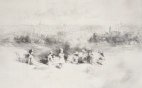 Sidney Tushingham (1884-1968), etching, 'The Picnic', signed in pencil, 19 x 28cm