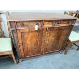 A George IV mahogany side cabinet, width 115cm, depth 48cm, height 94cm