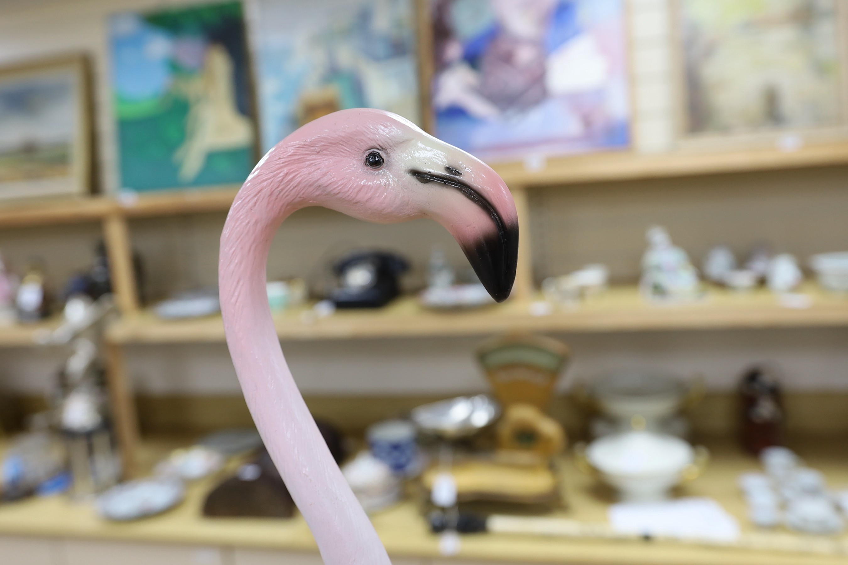 A composite model of a flamingo, 93cm tall - Image 2 of 4