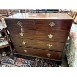 A George III mahogany chest of drawers, width 102cm, depth 47cm, height 97cm