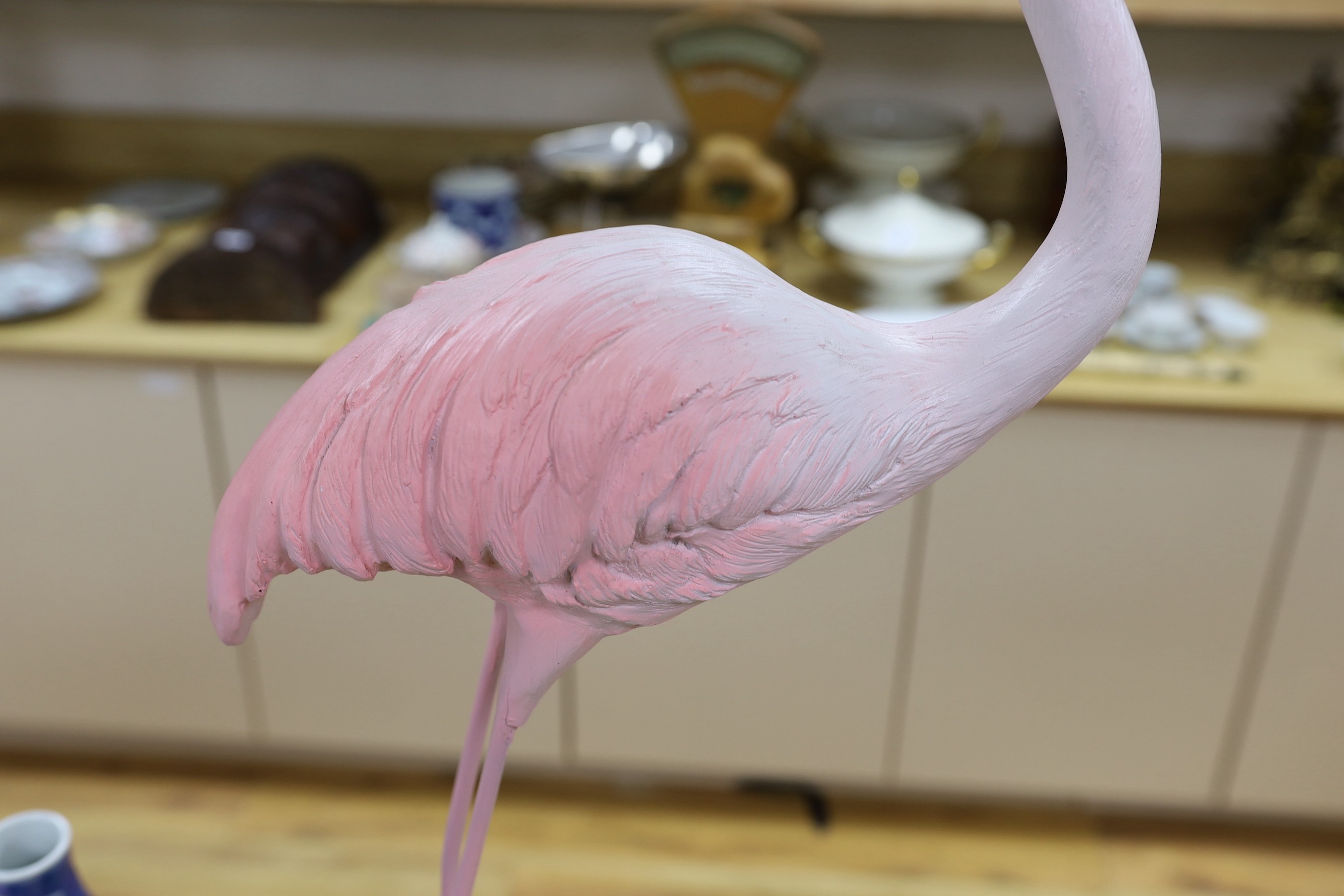 A composite model of a flamingo, 93cm tall - Image 3 of 4