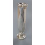 A late 1950's Harald Nielson for Georg Jensen silver pedestal vase, design no. 750, 19.4cm, 214