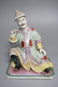 A Samson porcelain figure of a Chinese gentleman, 17cm