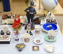 A selection of various novelty ceramics and collectibles, to include Coalport ‘Bertie Bassett’ no.