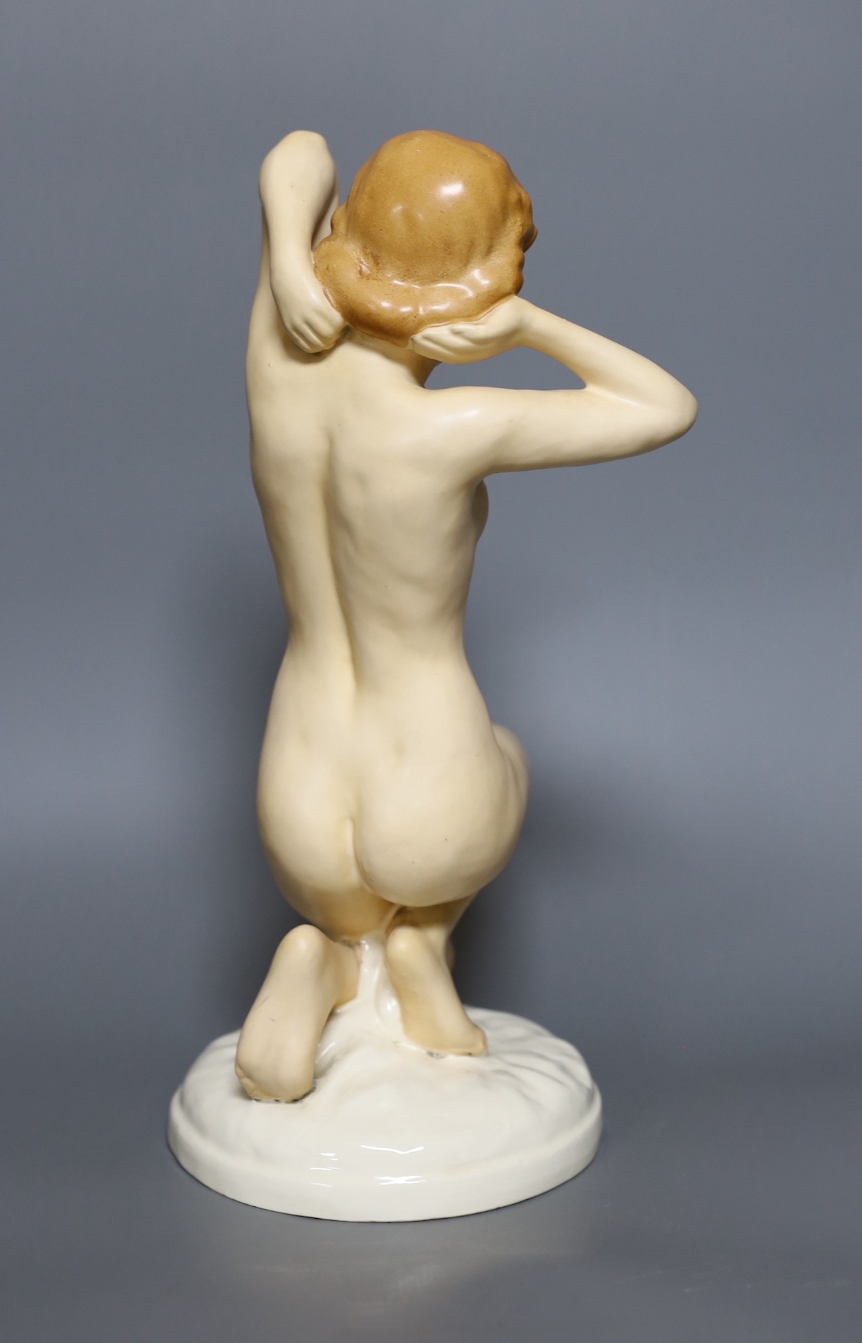 A Royal Dux porcelain figure of a nude lady, 35cm - Image 2 of 3