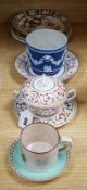 An early 19th century soup bowl, cover and stand, and other ceramics (8)
