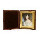 A female portrait on ivory, folding frame CITES ivory reference number: HT3QJE1X