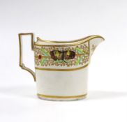 An 18th century rare Pinxton oval milk jug, cracked