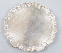 A late Victorian silver salver with later engraved inscription, Goldsmiths & Silversmiths Co Ltd,