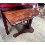 A Victorian mahogany adjustable invalid's table, width 76cm depth 39cm