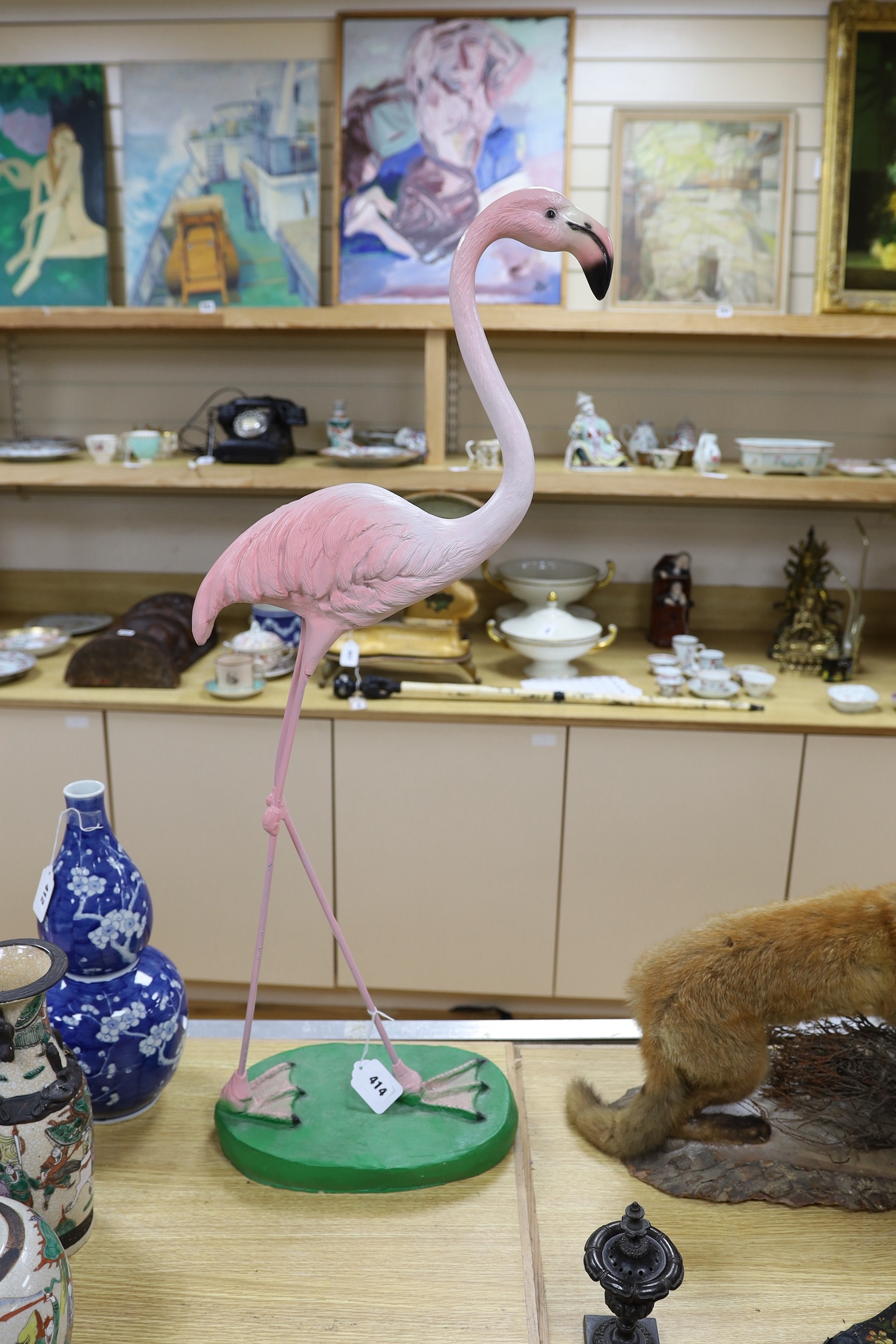 A composite model of a flamingo, 93cm tall