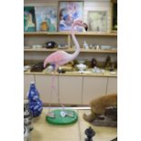 A composite model of a flamingo, 93cm tall