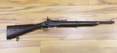 An early 20th century Snider .577 carbine rifle, 95cm long