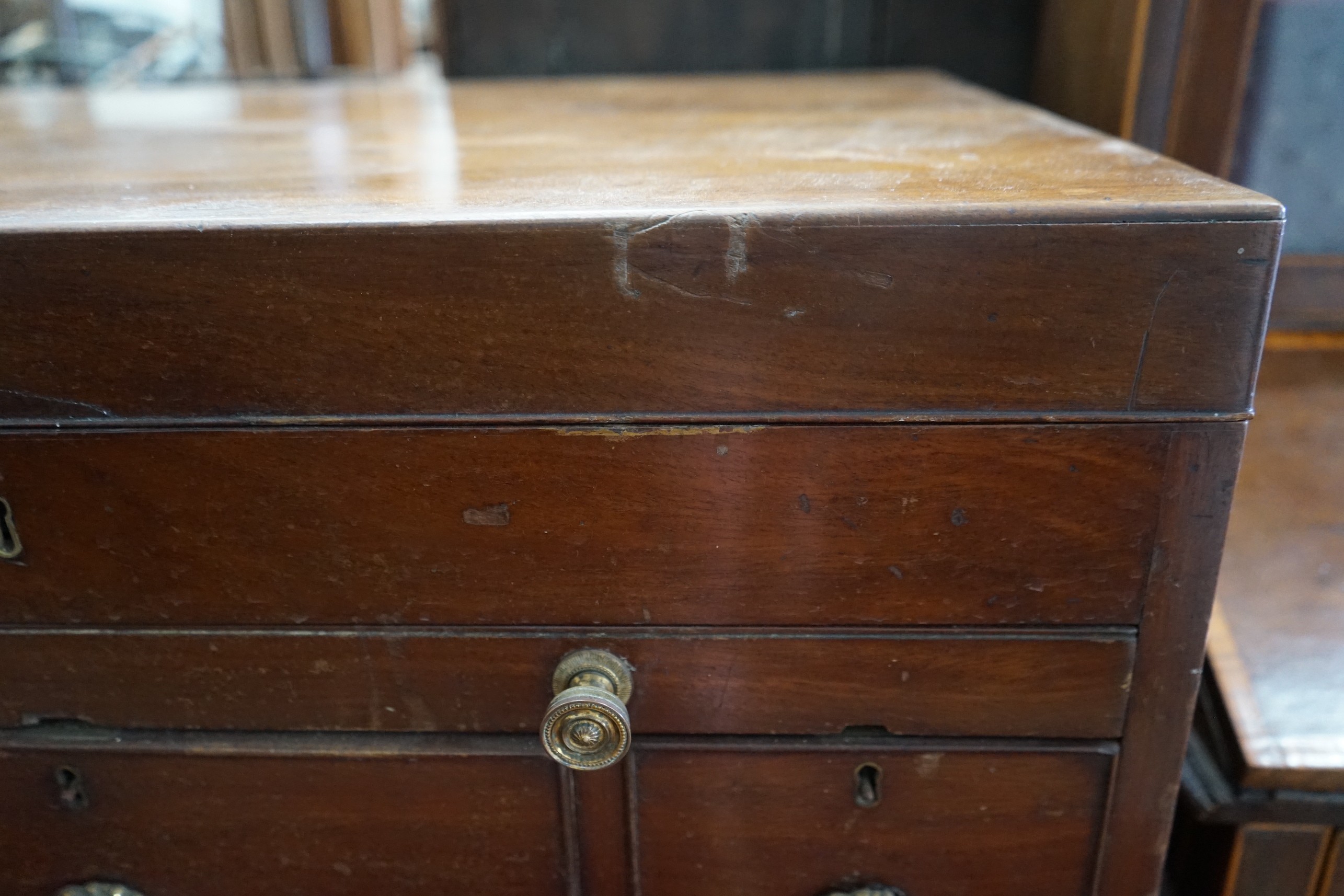 A George III mahogany enclosed washstand, width 70cm, depth 50cm, height 94cm - Image 2 of 3