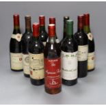 Ten bottles of various wine to include three bottles of 1992 Faiveley Mercurey 1er Cru Clos du
