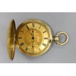 A 19th century Swiss keywind hunter pocket watch, signed Lannier, Geneva, gross weight 42.5 grams