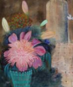 C. Russell (20th C.), oil on canvas, Flower study, signed and dated 2007, 70 x 60cm